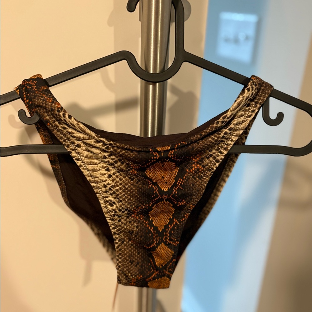 SKIMS swimwear Reptile Pattern Accessory Brown Tan high waisted